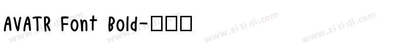 AVATR Font Bold字体转换